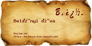 Belányi Éva névjegykártya